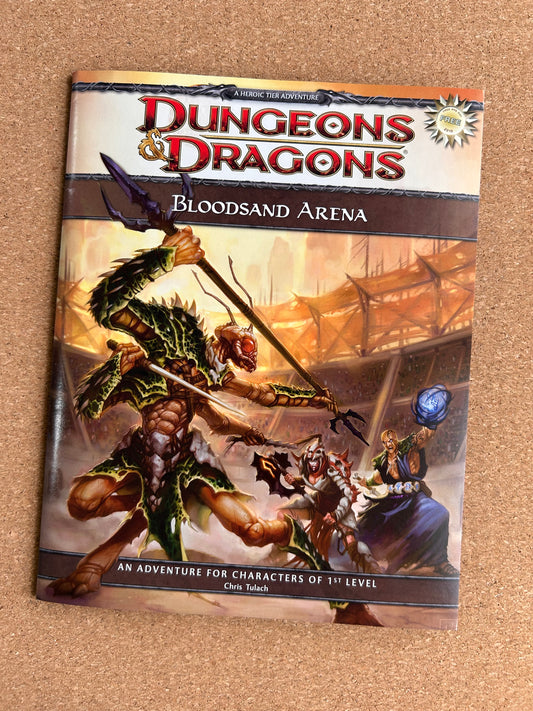Dungeons & Dragons 4th Edition Adventure - Bloodsand Arena - WOTC Paperback (2010)