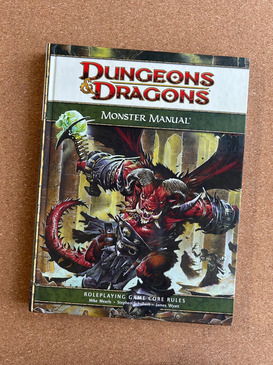 Dungeons & Dragons 4th Edition - Monster Manual - WOTC Hardcover (2008)