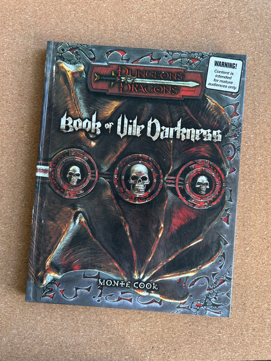 Dungeons & Dragons 3.0/3.5 - Book of Vile Darkness - WOTC Hardcover (2002)