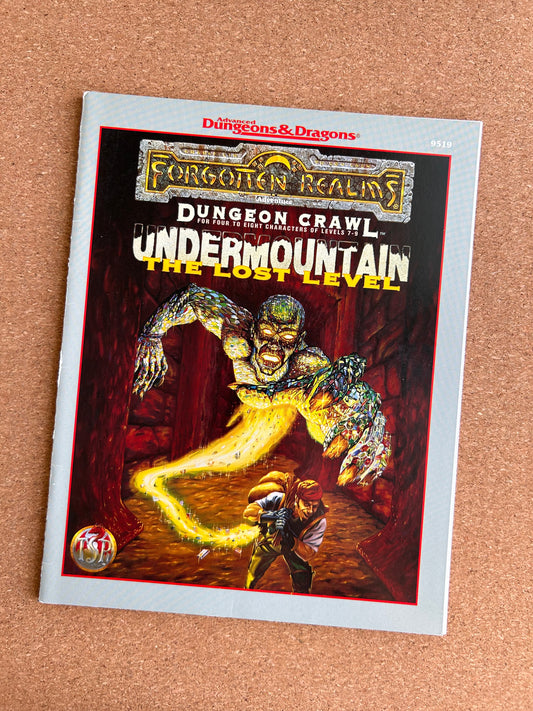 Advanced Dungeons & Dragons Forgotten Realms Adventure - Dungeon Crawl Undermountain the Lost Level - TSR9519 - Paperback (1996)