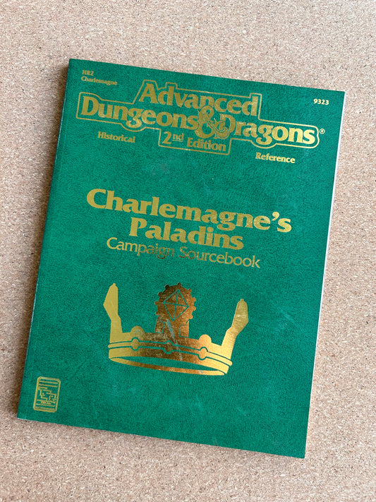 Advanced Dungeons & Dragons Historical Reference - Charlemagne’s Paladins Campaign Sourcebook - HR2 TSR9323 - Paperback (1992) with Map
