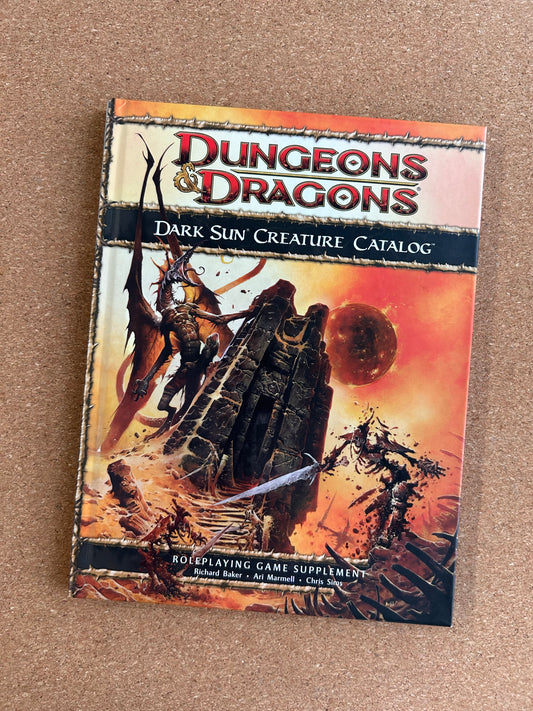Dungeons & Dragons 4th Edition - Dark Sun Creature Catalog - WOTC Hardcover (2010)