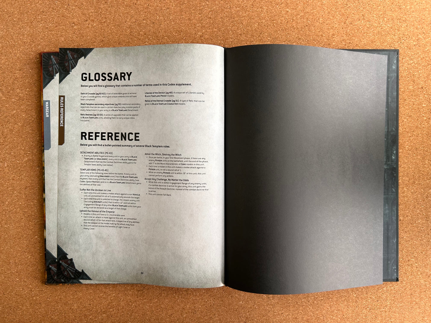 Warhammer 40K - Codex Supplement: Black Templars - Games Workshop Hardcover (2021)