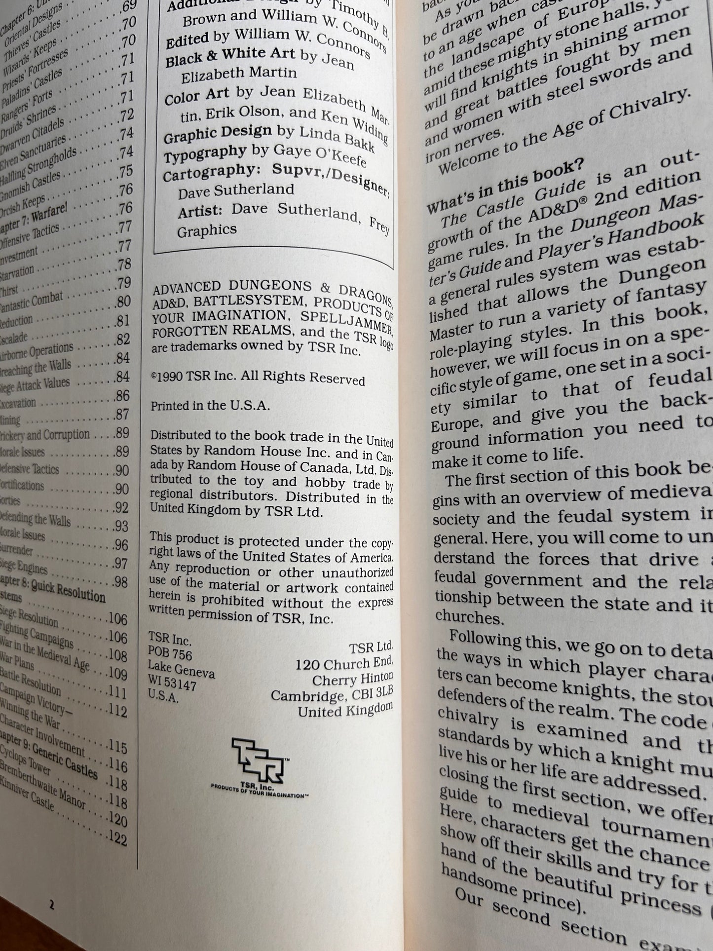 Advanced Dungeons & Dragons Rules Supplement - The Castle Guide - DMGR2 TSR2114 - Paperback (1990)