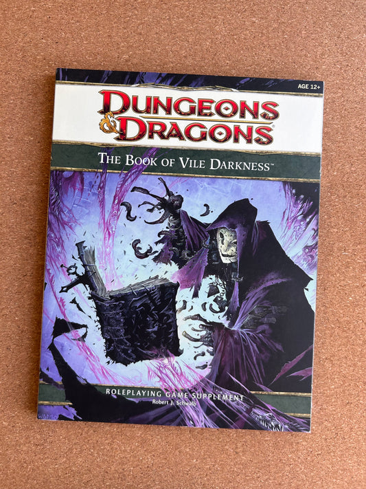 Dungeons & Dragons 4th Edition - The Book of Vile Darkness - WOTC Paperback (2011)