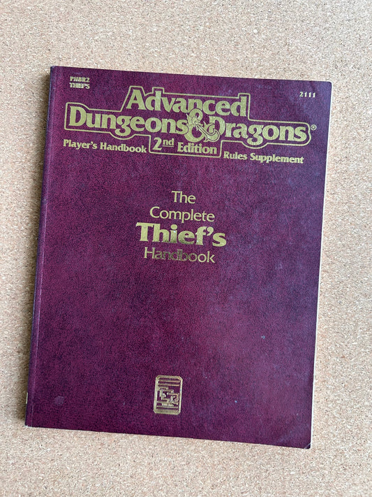 Advanced Dungeons & Dragons - The Complete Thief’s Handbook - PHBR2 TSR2111 - Paperback (1991)