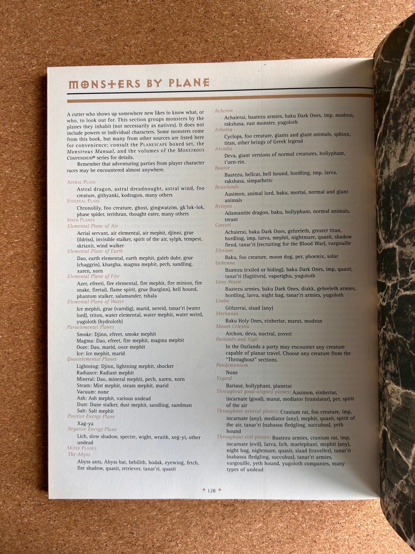 Advanced Dungeons & Dragons Planescape Accessory - Monstrous Compendium Appendix - TSR2602 Paperback (1994)