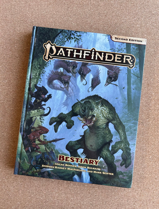 Pathfinder Second Edition - Bestiary - Paizo Hardcover (2019)