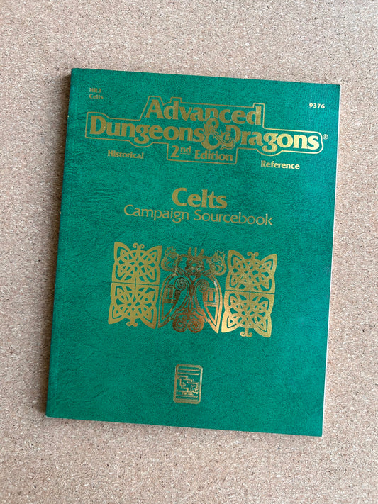 Advanced Dungeons & Dragons Historical Reference - Celts Campaign Sourcebook - HR3 TSR9376 - Paperback (1992) with Map