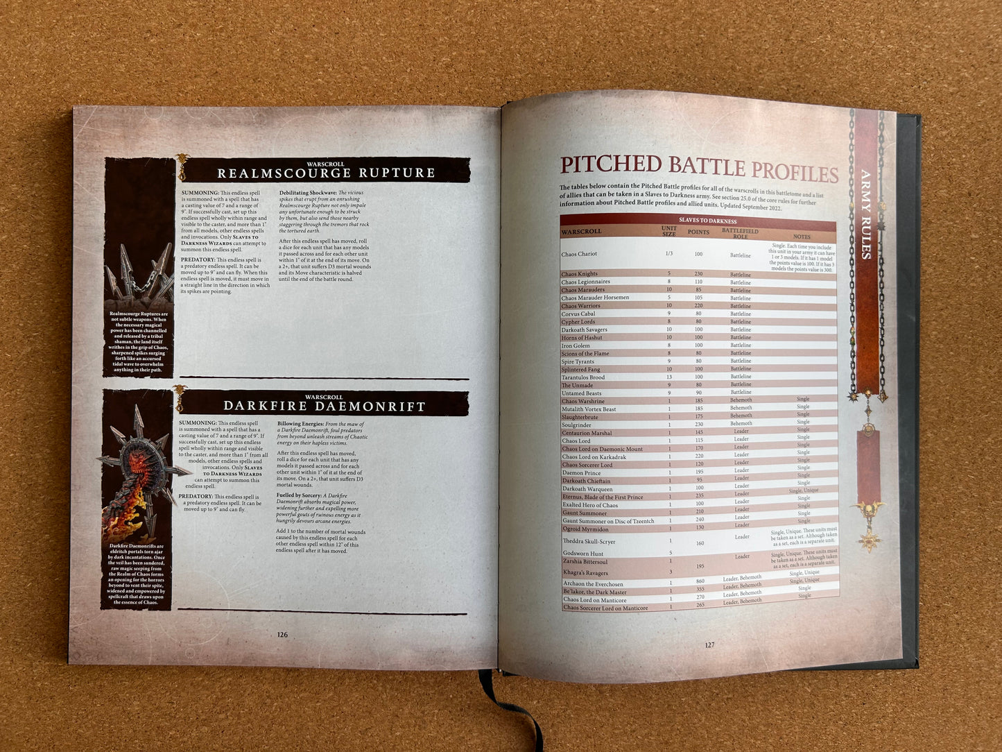 Warhammer Age of Sigmar - Slaves to Darkness - Games Workshop Hardcover (2022)