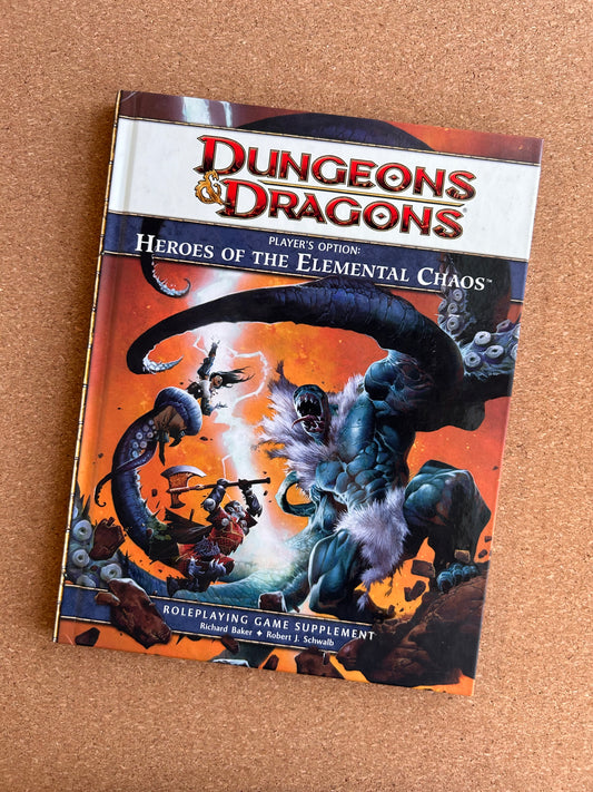 Dungeons & Dragons 4th Edition - Player’s Option: Heroes of Elemental Chaos - WOTC Hardcover (2012)