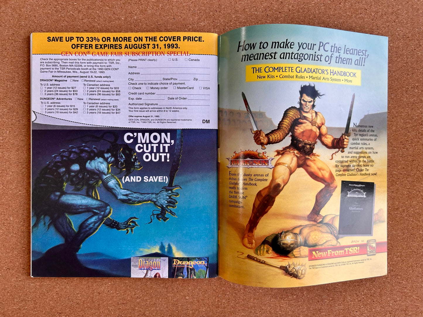 Dungeon Magazine Issue #43 - TSR Magazine (SEPT/OCT, 1993)