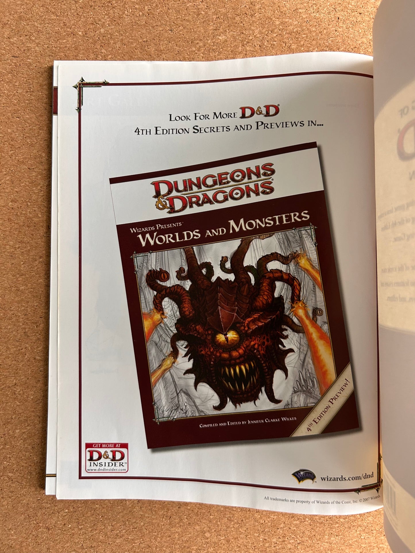 Dungeons & Dragons 4th Edition Preview - Wizards and Classes - WOTC Paperback (2007)