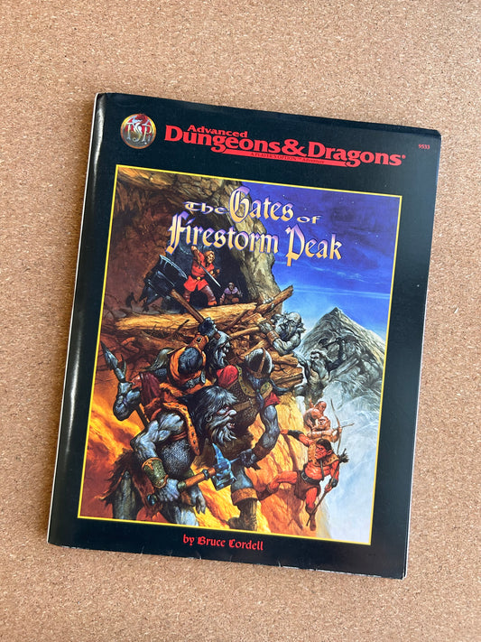 Advanced Dungeons & Dragons - The Gates of Firestorm Peak - TSR9533 Hardcover (1996)