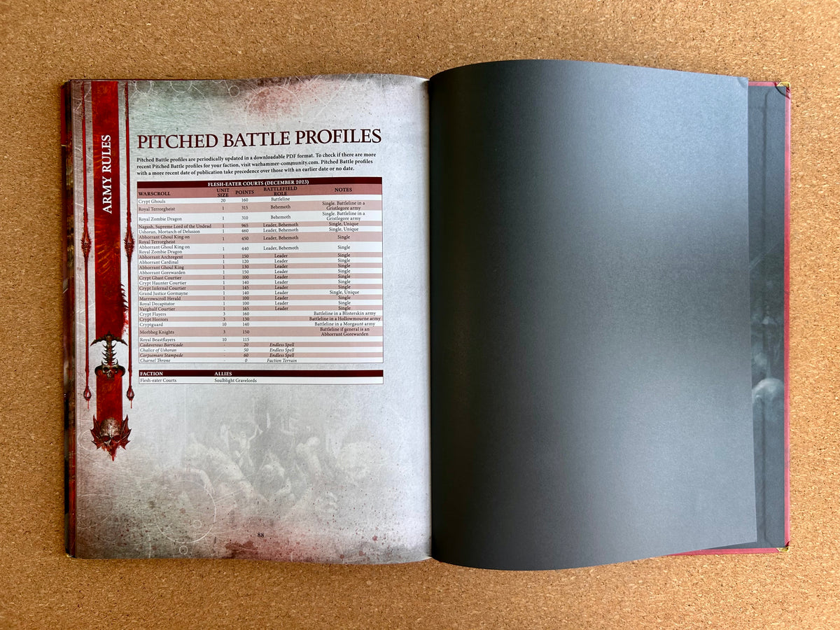 Warhammer Age of Sigmar 3rd Edition - Death Battletome Flesh-Eater Courts - Hardcover (2023)