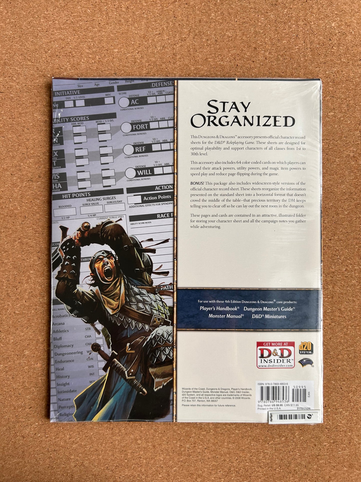 Dungeons & Dragons 4th Edition - Character Record Sheets - WOTC (2008)