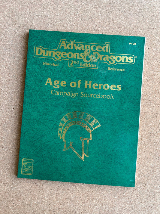Advanced Dungeons & Dragons Historical Reference - Age of Heroes Campaign Sourcebook - TSR9408 - Paperback (1994) with Map