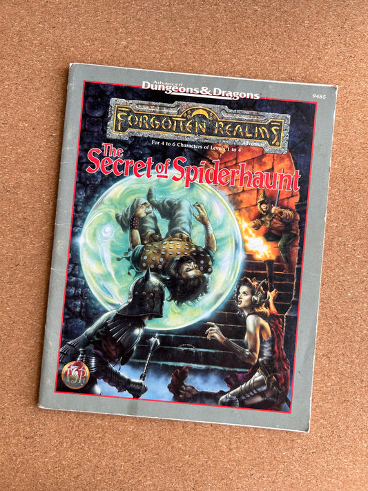 Advanced Dungeons & Dragons Forgotten Realms Adventure - The Secret of Spiderhaunt - TSR9485 - Paperback (1995)