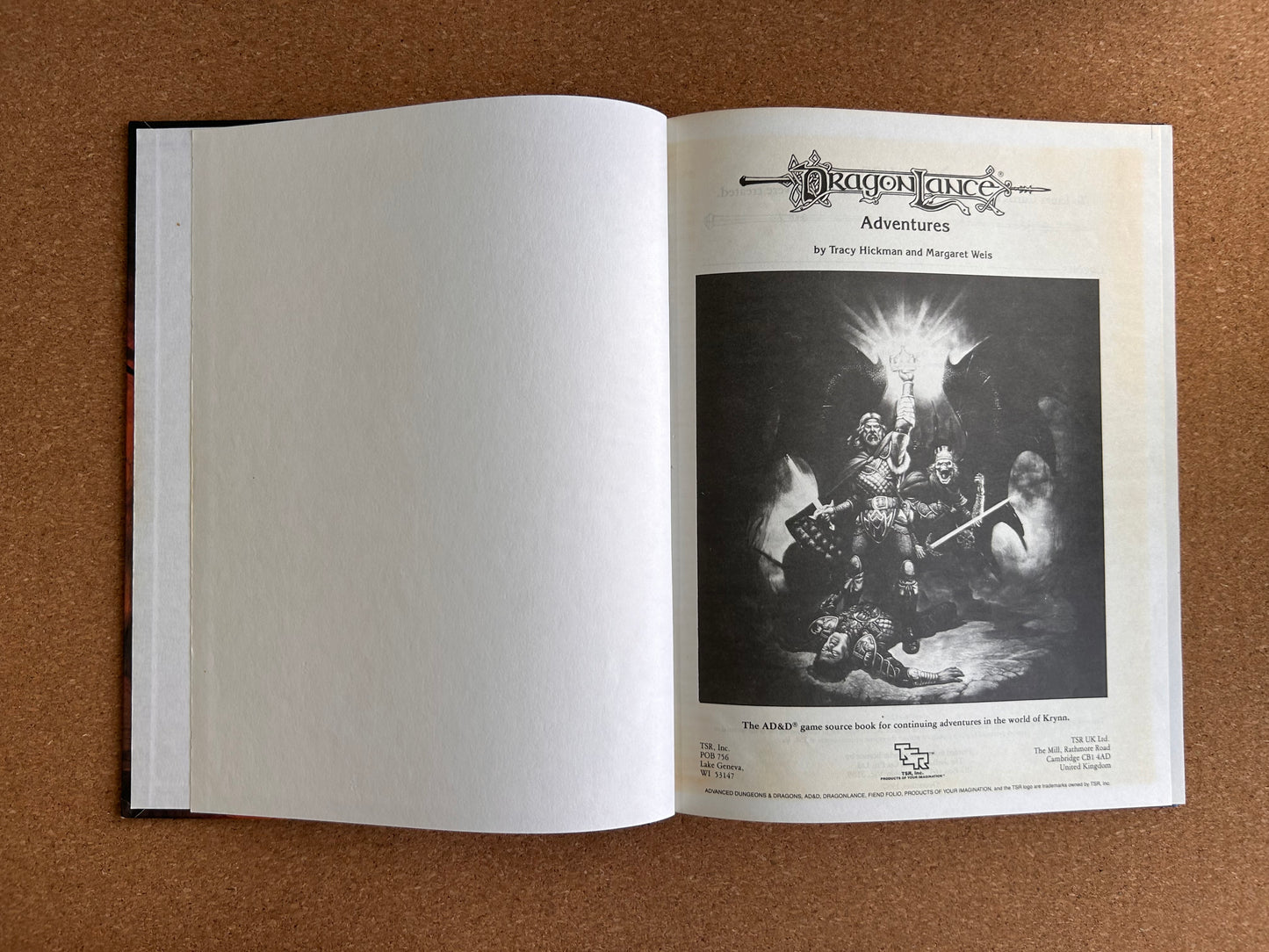 Advanced Dungeons & Dragons - Dragonlance Adventures TSR2021 Hardcover (1987)