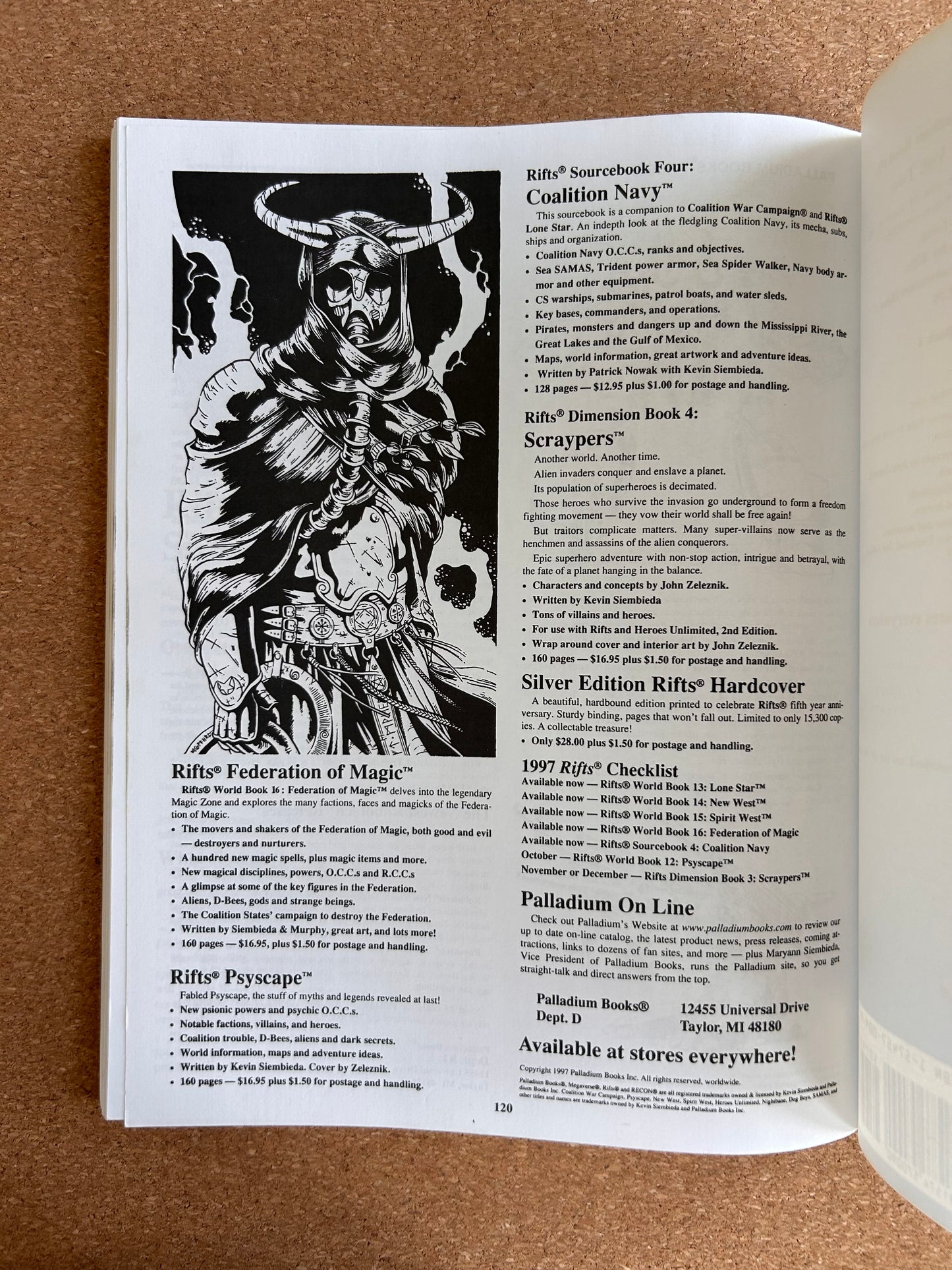 Rifter #1 Guide to the Megaverse - Palladium Books Paperback (1998)
