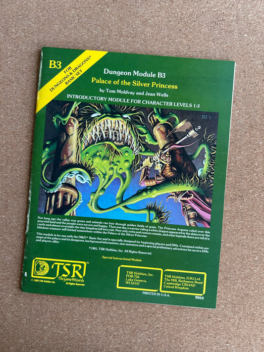 Dungeons & Dragons Module B3 - Palace of the Silver Princess - TSR9044 - Paperback (1981)