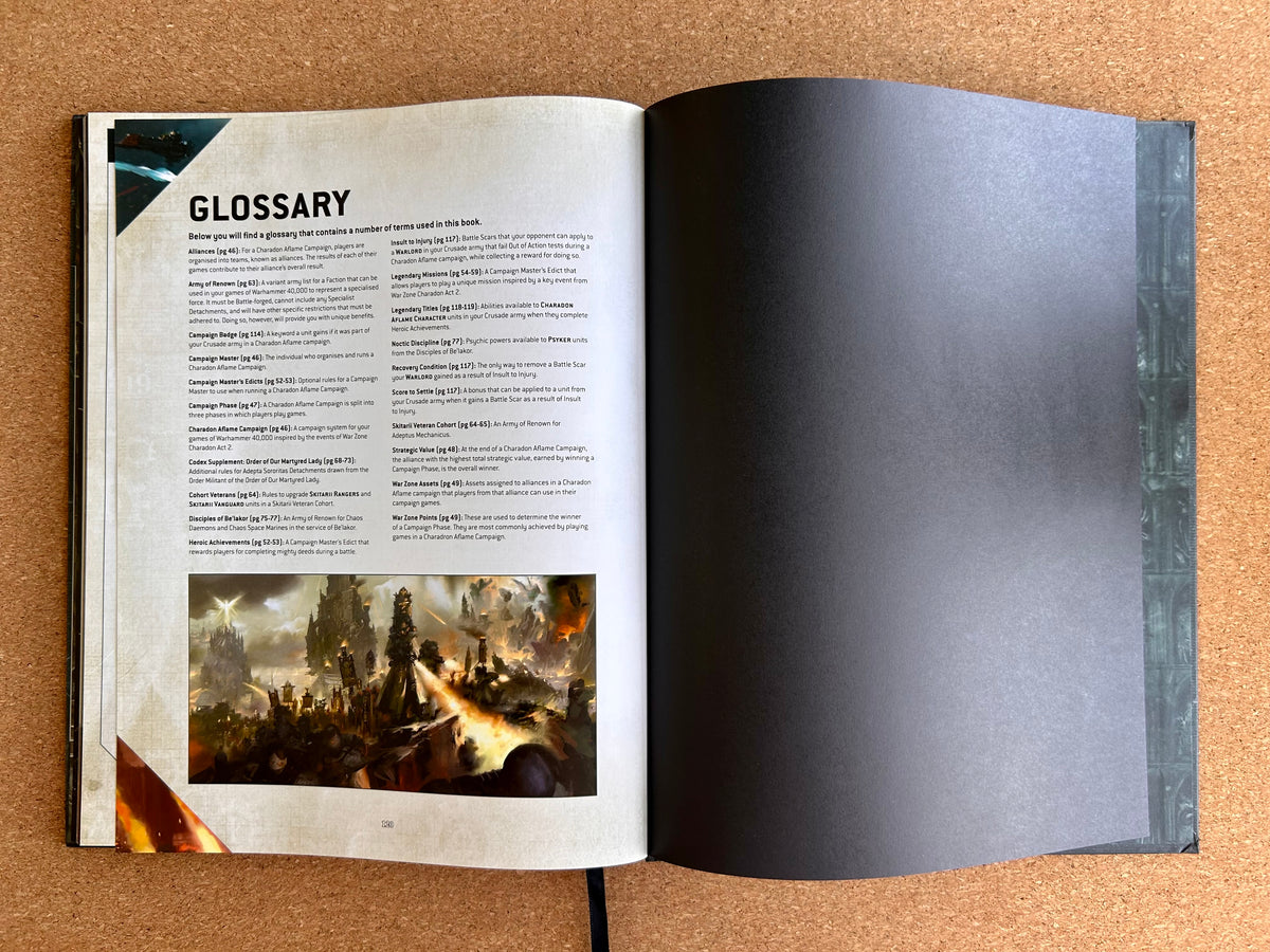 Warhammer 40K - Act II: The Book of Fire War Zone Charadon - Games Workshop Hardcover (2021)