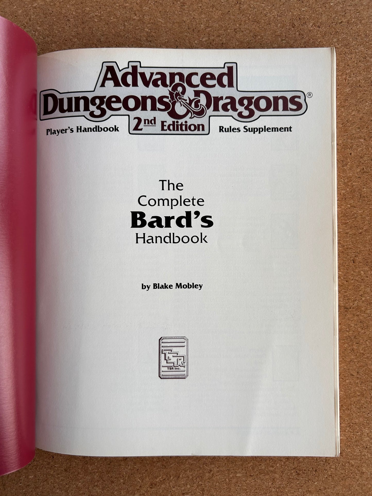 Advanced Dungeons & Dragons - The Complete Bard’s Handbook - PHBR7 TSR2127 - Paperback (1992)