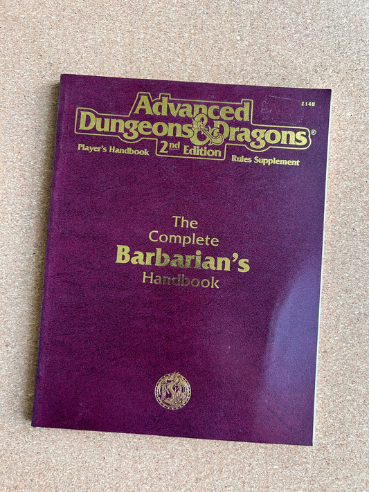 Advanced Dungeons & Dragons - The Complete Barbarian’s Handbook - TSR2148 - Paperback (1995)