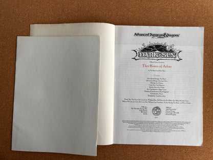Advanced Dungeons & Dragons Dark Sun - Thri-Kreen of Athas - TSR2437 - Paperback (1995) - With Map