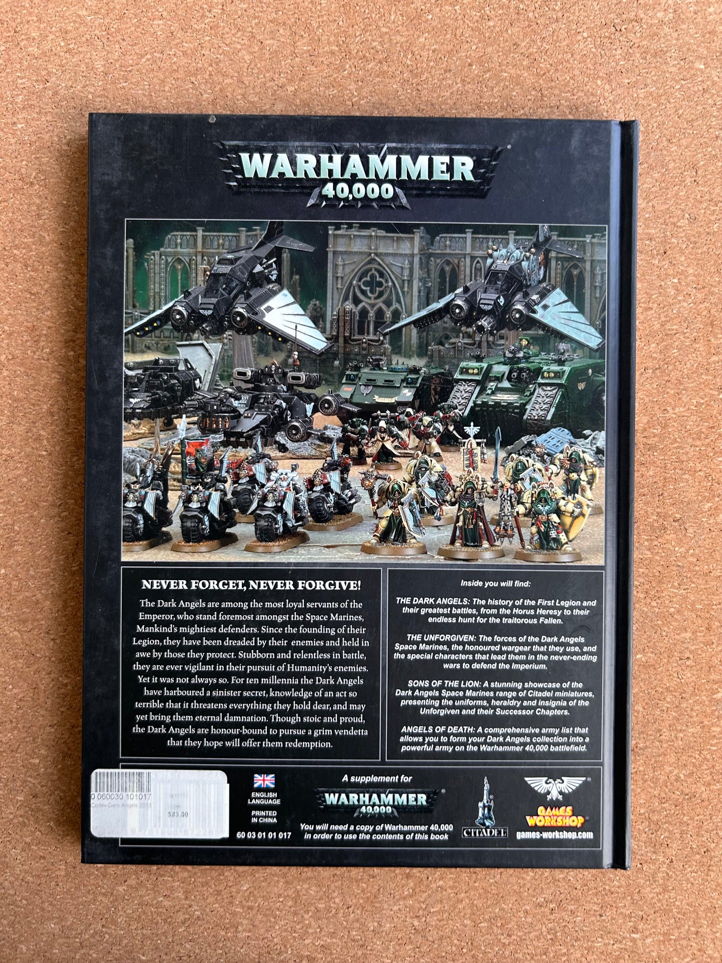 Warhammer 40K 6th Edition - Dark Angels Codex - Games Workshop Paperback (2012)