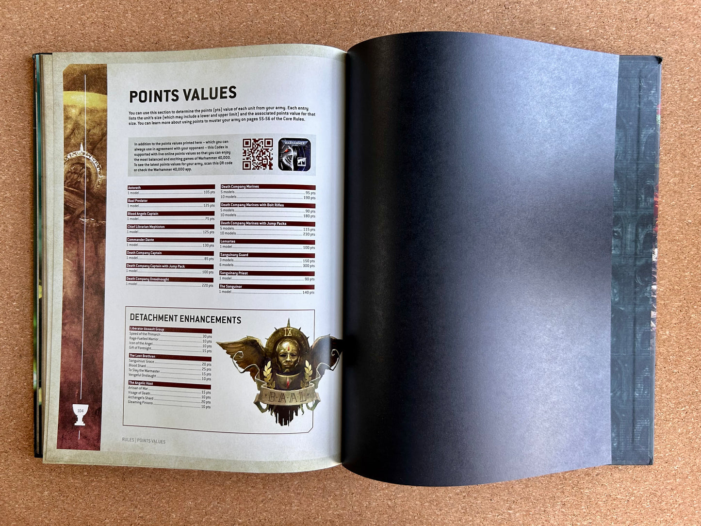 Warhammer 40K 10th Edition - Blood Angels Codex - Games Workshop Hardcover (2024)