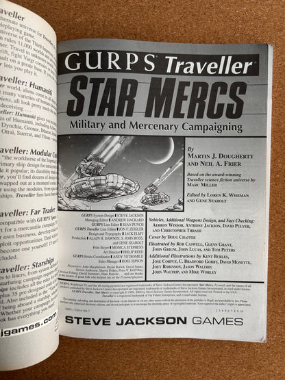 GURPS Traveller Star Mercs - Steve Jackson Games Paperback (2004)