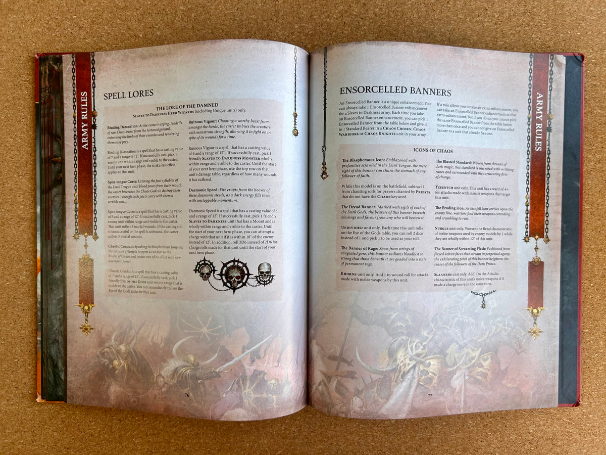 Warhammer Age of Sigmar 3rd Edition - Chaos Battletome Slaves to Darkness - Hardcover (2022)