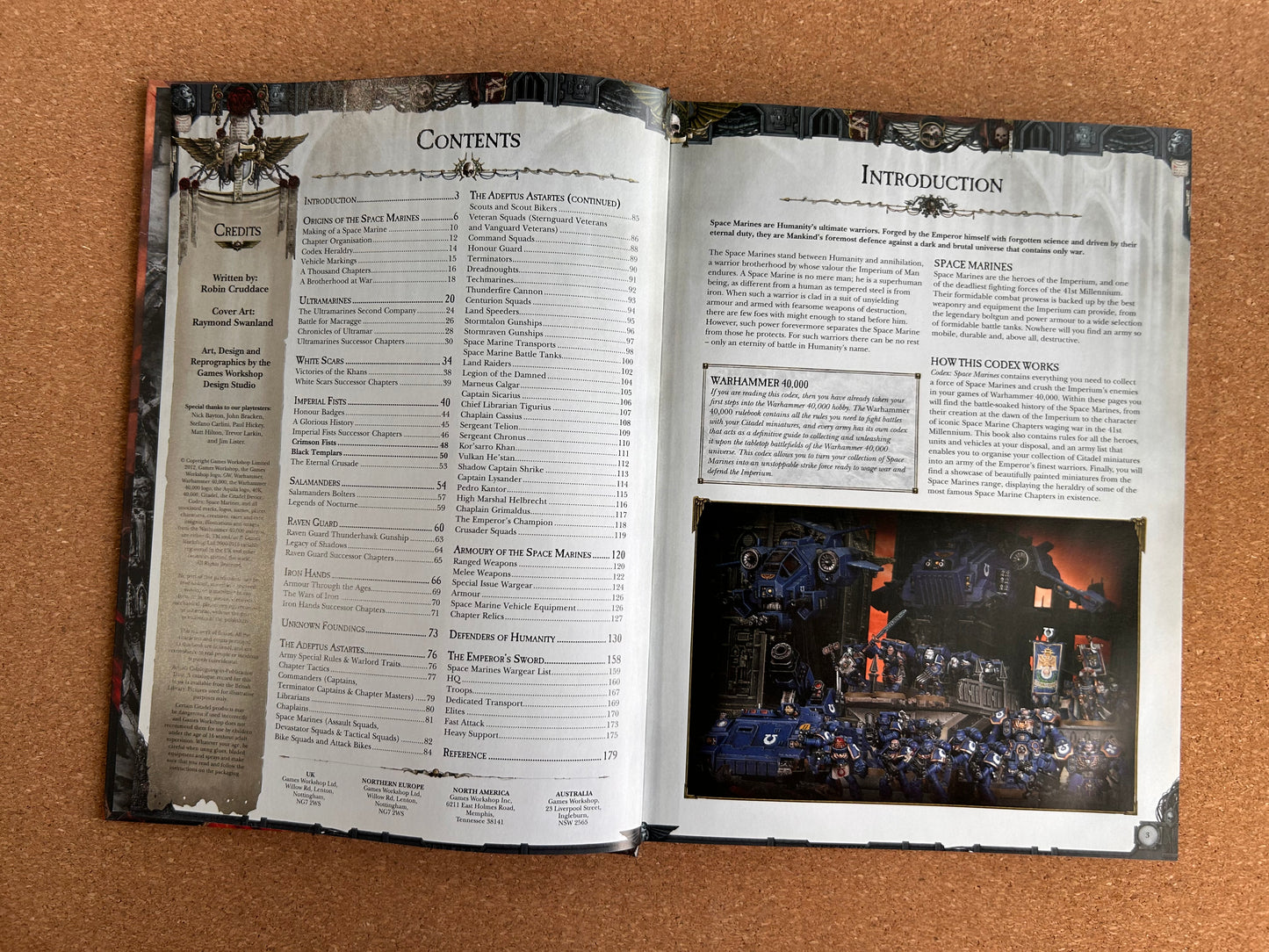 Warhammer 40K 6th Edition - Space Marines Codex - Games Workshop Hardcover (2012)