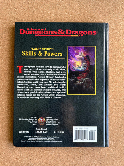 Advanced Dungeons & Dragons - Player’s Option: Skills & Powers - TSR2154 Hardcover (1995)