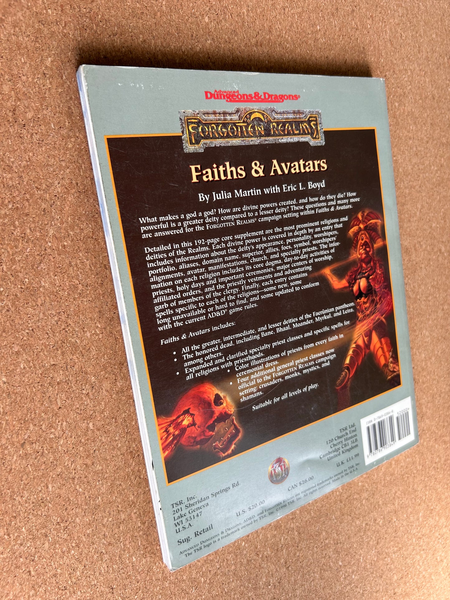 Advanced Dungeons & Dragons Forgotten Realms Campaign Expansion - Faiths & Avatars - TSR9516 Paperback (1996)