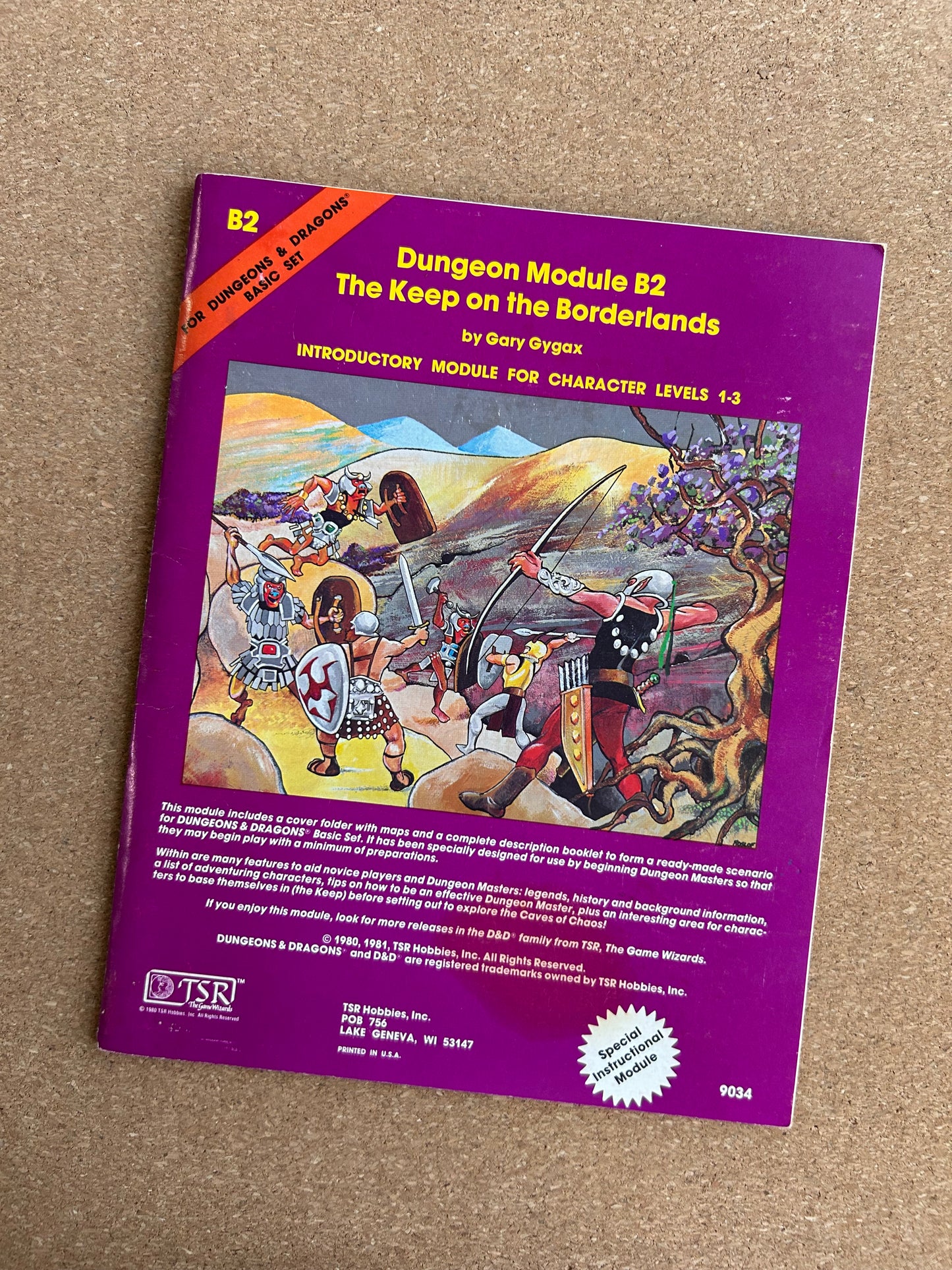 Dungeons & Dragons Module B2 - The Keep on the Borderlands - TSR9034 - Paperback (1981)