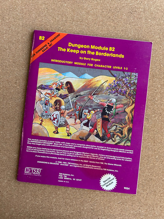 Dungeons & Dragons Module B2 - The Keep on the Borderlands - TSR9034 - Paperback (1981)