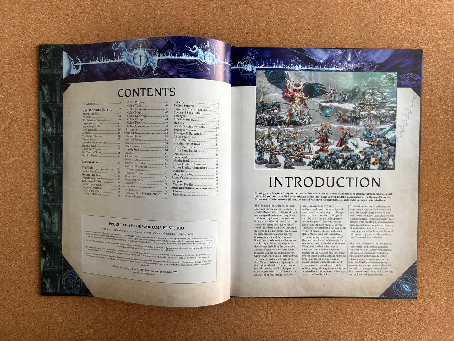 Warhammer 40K 9th Edition - Thousand Sons Codex - Games Workshop Hardcover (2020)