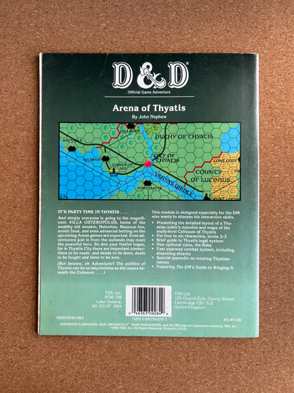 Dungeons & Dragons Adventure - Arena of Thyatis - TSR9284 - Paperback (1990)