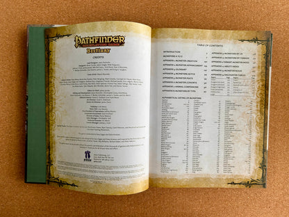 Pathfinder First Edition - Bestiary - Paizo Hardcover (2011)
