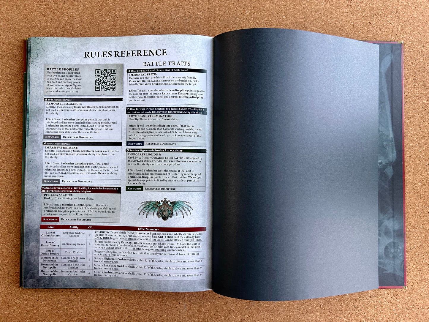 Warhammer Age of Sigmar 4th Edition - Death Battletome Ossiarch Bonereapers - Hardcover (2026)