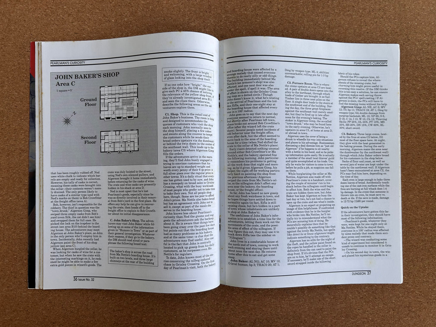 Dungeon Magazine Issue #32 - TSR Magazine (November/December, 1991)