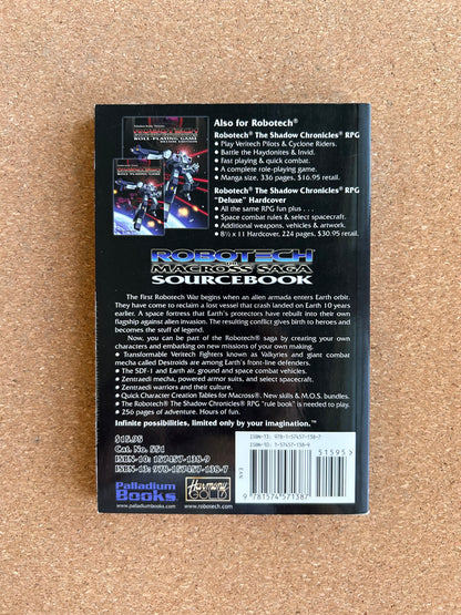 Robotech The Macross Saga Sourcebook - Palladium Books Paperback Pocket Size (2008