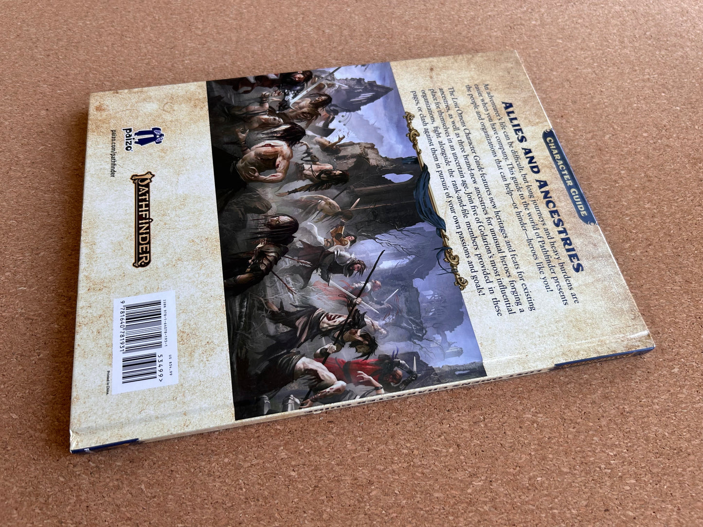 Pathfinder Second Edition - Lost Omens Character Guide - Paizo Hardcover (2019)
