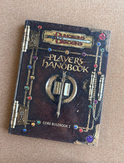 Dungeons & Dragons 3.0/3.5 - Player’s Handbook Core Rulebook I - WOTC Hardcover (2000) - No CD