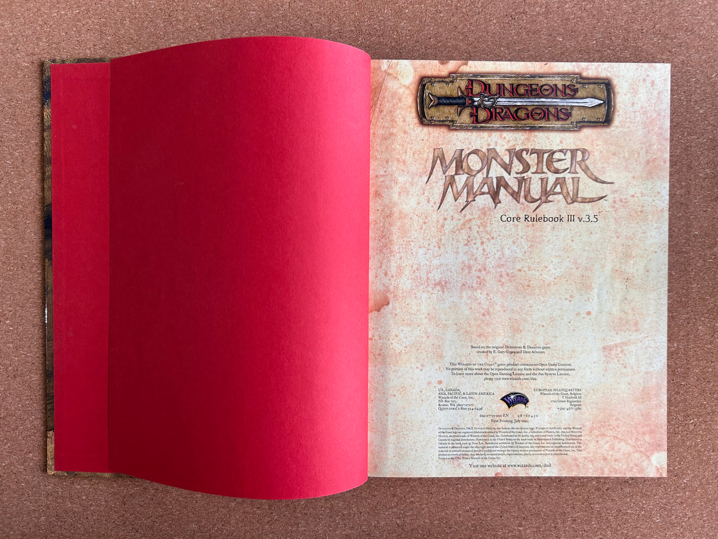 Dungeons & Dragons 3.0/3.5 - Monster Manual v3.5 - WOTC Hardcover (2003)