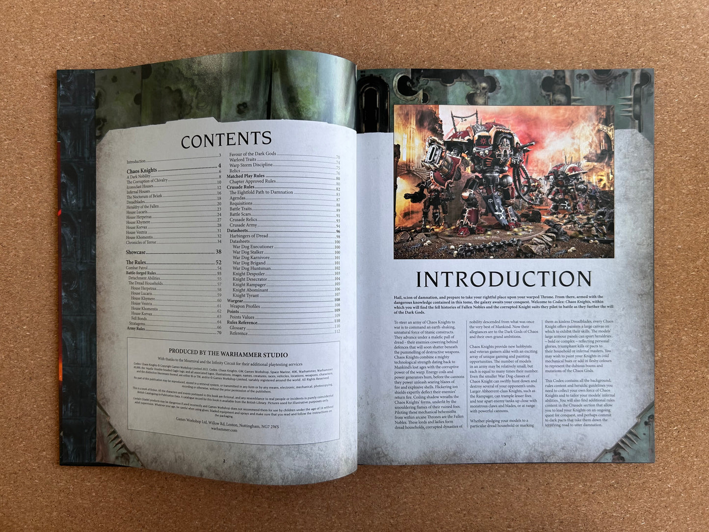 Warhammer 40K 9th Edition - Chaos Knights Codex - Hardcover (2022)