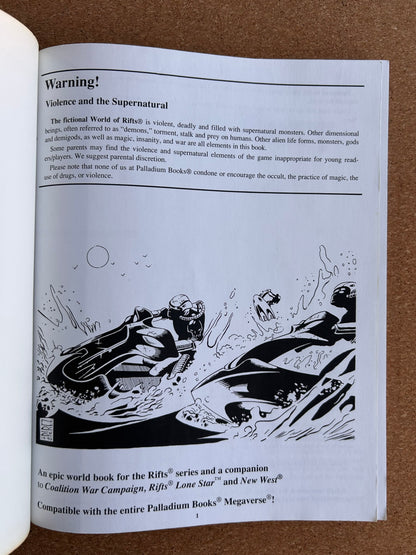 Rifts Sourcebook 4: Coalition Navy - Palladium Books Paperback (1997)