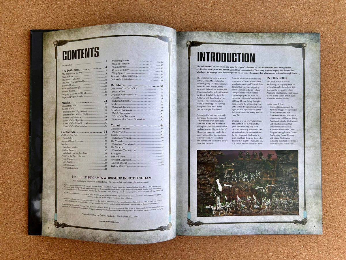Warhammer 40K 8th Edition - Psychic Awakening Phoenix Rising - Games Workshop Hardcover (2019)
